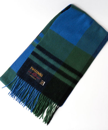 【TWEEDMILL/ツイードミル】Lambswool Muffler Check 25
