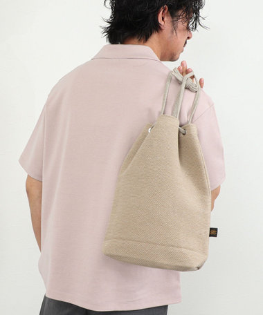【BATONER/バトナー】LINEN COTTON CANVAS KNIT BAG BN-26SI-006