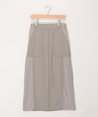 麻調×リブ切替スカート