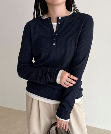 シアーテレコヘンリーネックプルオーバー