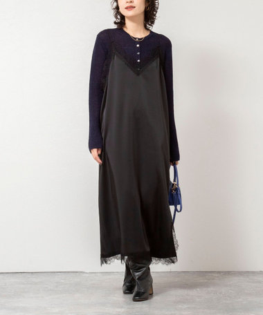 24ss 新品 ソワールドルチェ ロングワンピース ノースリーブ ロング