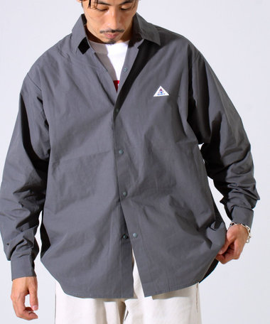 【GEVACO】ドットボタンシャツ スナップボタン シャツ羽織