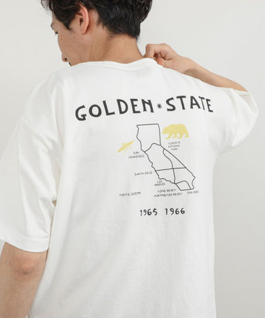 【BARNS OUTFITTERS】別注 MAP GOLDEN STATE プリントTシャツ 26SS