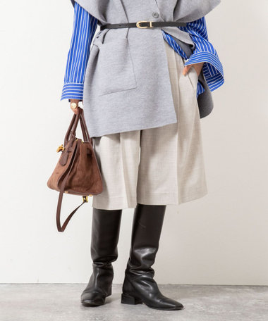 ウォッシャブル2タックハーフパンツ