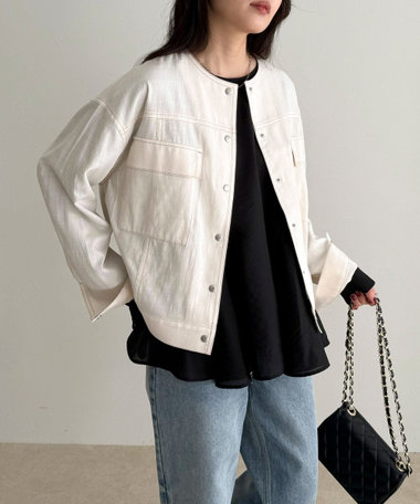 ノーカラージャケット｜ジャケット/アウター｜NOLLEY'S MALL