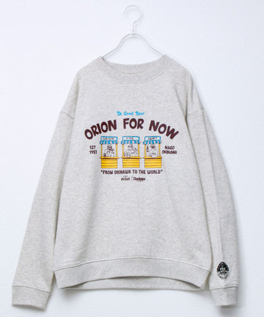 【ORION × Duckster】オリオンビールコラボ 裏起毛クルーネックスウェット