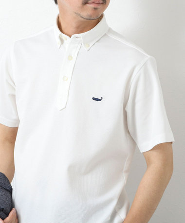 《ビジカジ対応》【ALBINI】吸水速乾クジラBD Polo ビズポロ 25SS