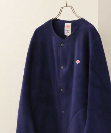 【DANTON/ダントン】FLEECE COLLARLESS JACKET（JD-8939）26AW