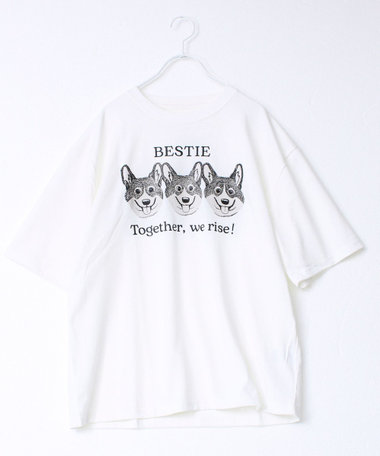 【FREDYMAC/フレディマック】度詰め天竺CAT&DOG前後TEE