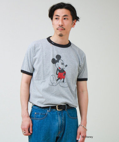 【GOOD ROCK SPEED】MICKEY / ミッキーマウス リンガーダメージT