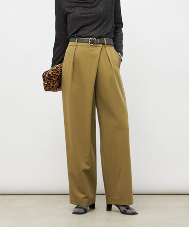 NOLLEYS【新品未使用】リネン混 グリーン ダブル ジャケット ワイドパンツ WEB限定 SPECIAL PRICE！］【WEB STAFF恵☆別注カラーあり