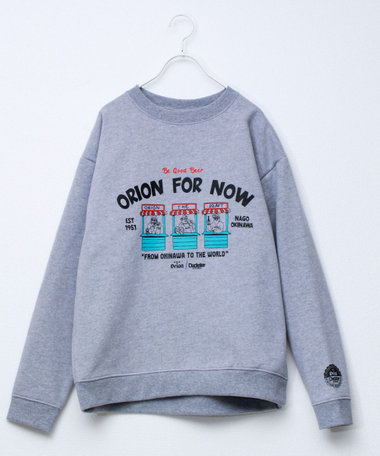 【ORION × Duckster】オリオンビールコラボ 裏起毛クルーネックスウェット