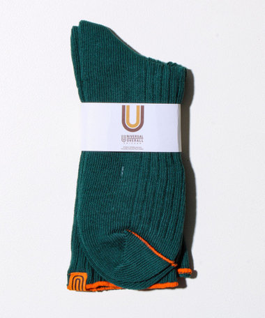 【UNIVERSAL OVERALL】クルーソックス Vソックス