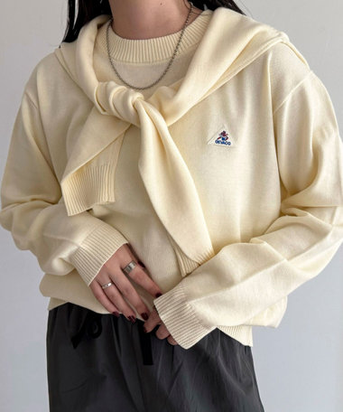 【GEVACO/ゲバコ】コットンラウンドネックプルオーバー