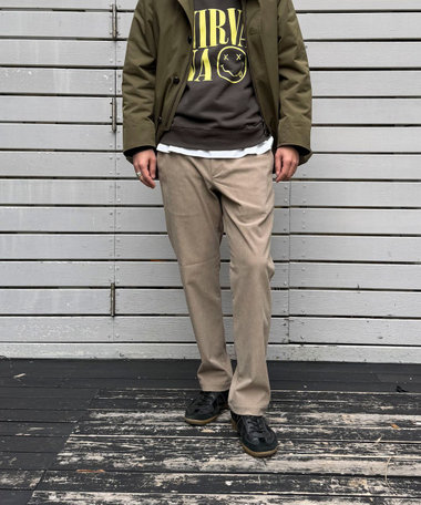 《ビジカジ/セットアップ対応》コーデュロイ　イージーパンツ