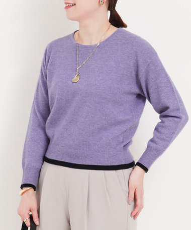 美品　セオリー　22AW カシミヤ 100 プルオーバー　ニット　パープル　S 美品】FRAY I.D☆カシミヤ100%プルオーバーニット パープル - メルカリ