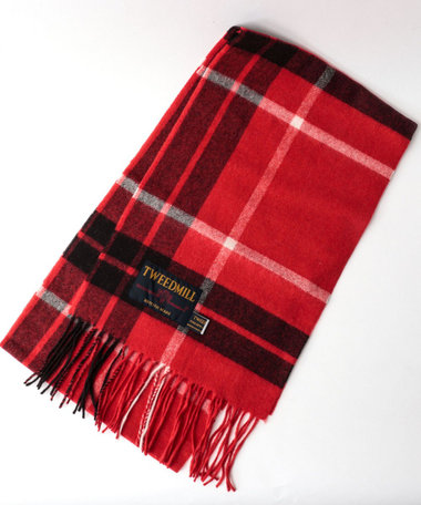 【TWEEDMILL/ツイードミル】Lambswool Muffler Check 25