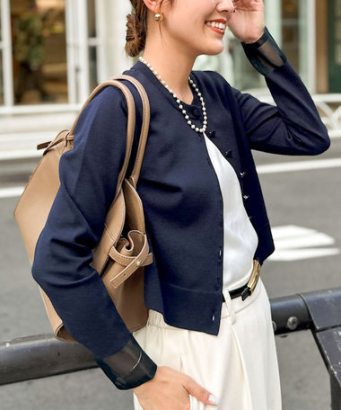 elise(エリーズ)/ビジューボタンニットアンサンブル