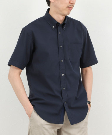 《ビジカジ対応》COOLMAX シアサッカーテープBD SS 半袖ボタンダウンシャツ 26SS