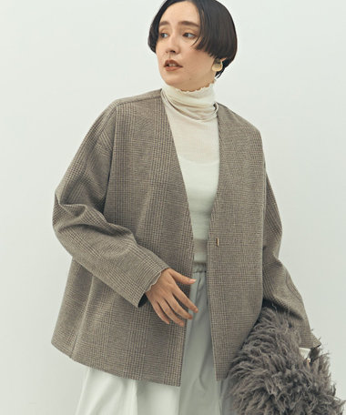 ウォッシャブルストレッチジャージハオリ