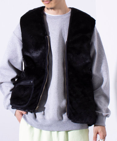 【BARBOUR/バブアー】フロントジップ ファー ライナー ベスト