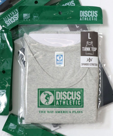 【DISCUS ATHLETIC/ディスカス アスレチック】リブ タンクトップ パック入り
