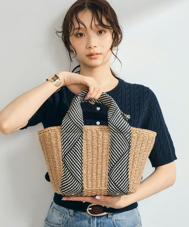 ラメテープハンドルカゴバッグ