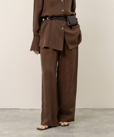 《セットアップ対応》【MAQWEL/マクウェル】ウォッシャブルサテンパンツ