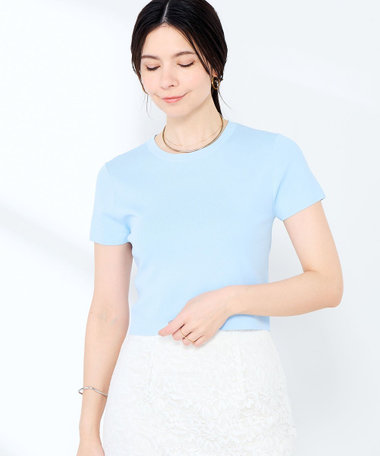 《手洗い可能/アンサンブル対応》マルチファンクション総針半袖プルオーバー