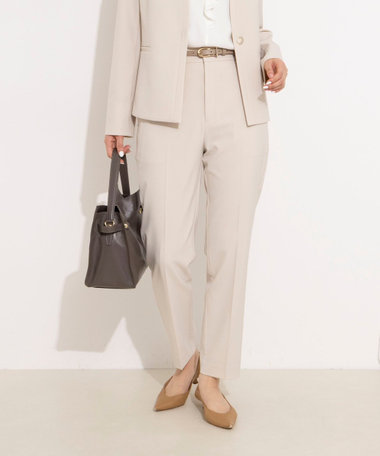 《セットアップ対応》ウォッシャブル2WAY ツイルストレッチテーパードパンツ