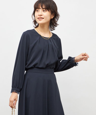 ウォッシャブル2WAYストレッチブラウス