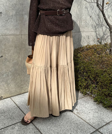 ウォッシャブルカッセンギャザーマキシスカート