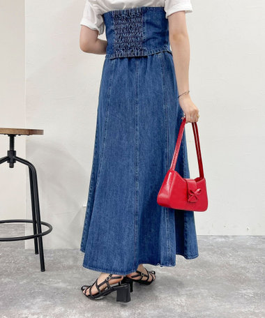 デニム/ミリタリーフレアースカート