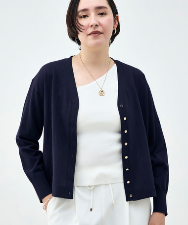 【一部WEB限定カラー】《手洗い可能》エアリータッチゆったりVネックカーディガン