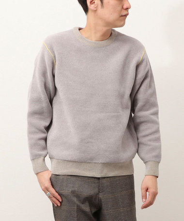 モールWフェイスプルオーバーニット