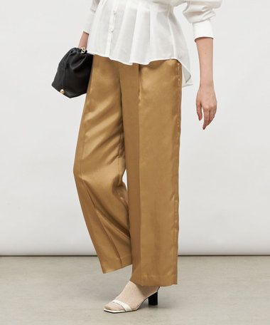 Noroll ベージュ ワイドパンツ NOROLL THICKWALK N.WEATHER PANTS Beige Ash Green