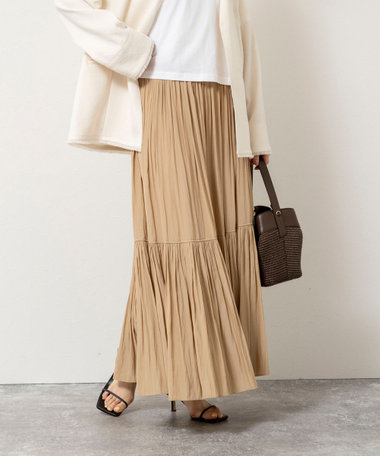 ウォッシャブルカッセンギャザーマキシスカート