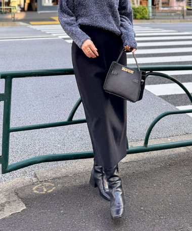 【一部WEB限定カラー＆サイズ】ウォッシャブルＷジャージタイトスカート