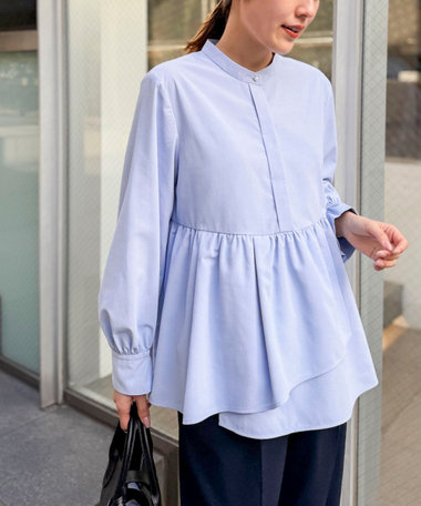ウォッシャブルイレギュラーヘムブラウス