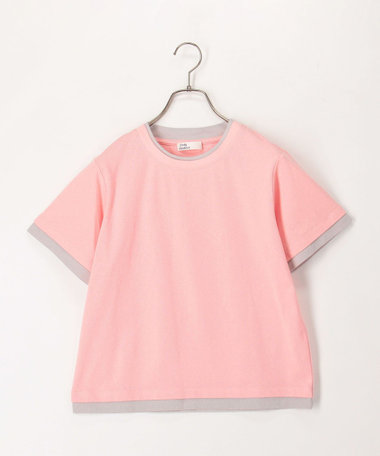 ドライタッチ天竺レイヤード風配色Tee