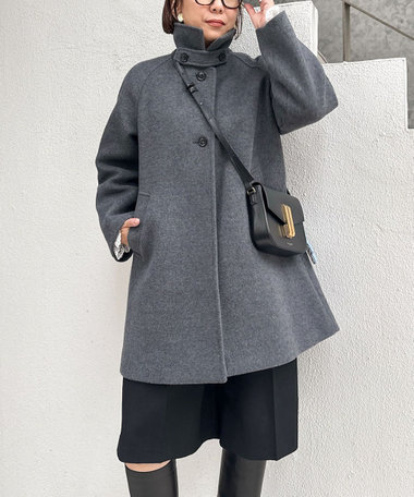 ステンカラー2WAYハーフコート