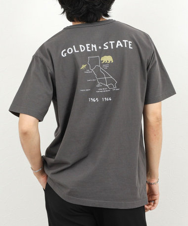 【BARNS OUTFITTERS】別注 MAP GOLDEN STATE プリントTシャツ 26SS