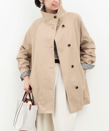 クリアツイル撥水スタンドカラーコート