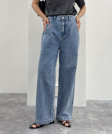 サイド切替デニムパンツ