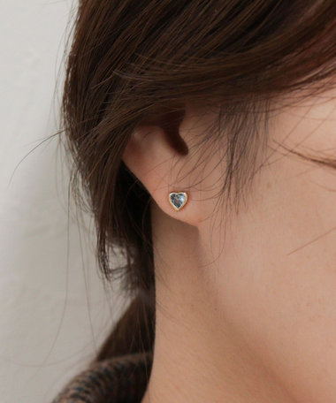 プチハートビジューピアス