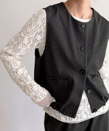 ［WEB限定 SPECIAL SALE！］【セットアップ対応】ポンチノーカラージレ