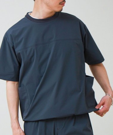 【接触冷感/セットアップ着用可能】SoftCool サイドポケットTシャツ
