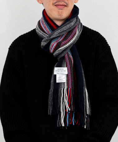 【JAMES CHARLOTTE/ジェームス・シャルロット】Lambswool Russell Muffler 25