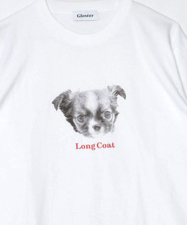 【人気シリーズ】【DOG&CAT】犬猫プリント クルーネックロンT