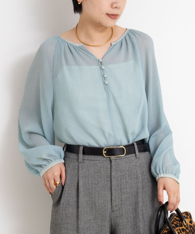 新品　NOLLEY'S　フレアカットソー NOLLEY'S ブラウス シャツ 「セットアップ対応」ウォッシャブル